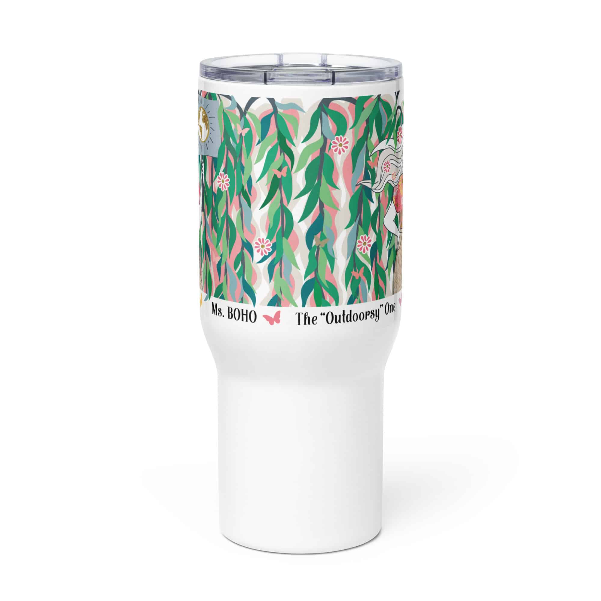 Ms. Boho Travel Mug With Handle