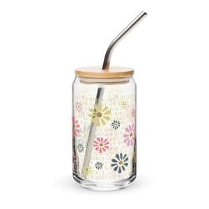 Far Out & Fabulous Can-shaped Glass Dancing Daises - Gold - 2 Options